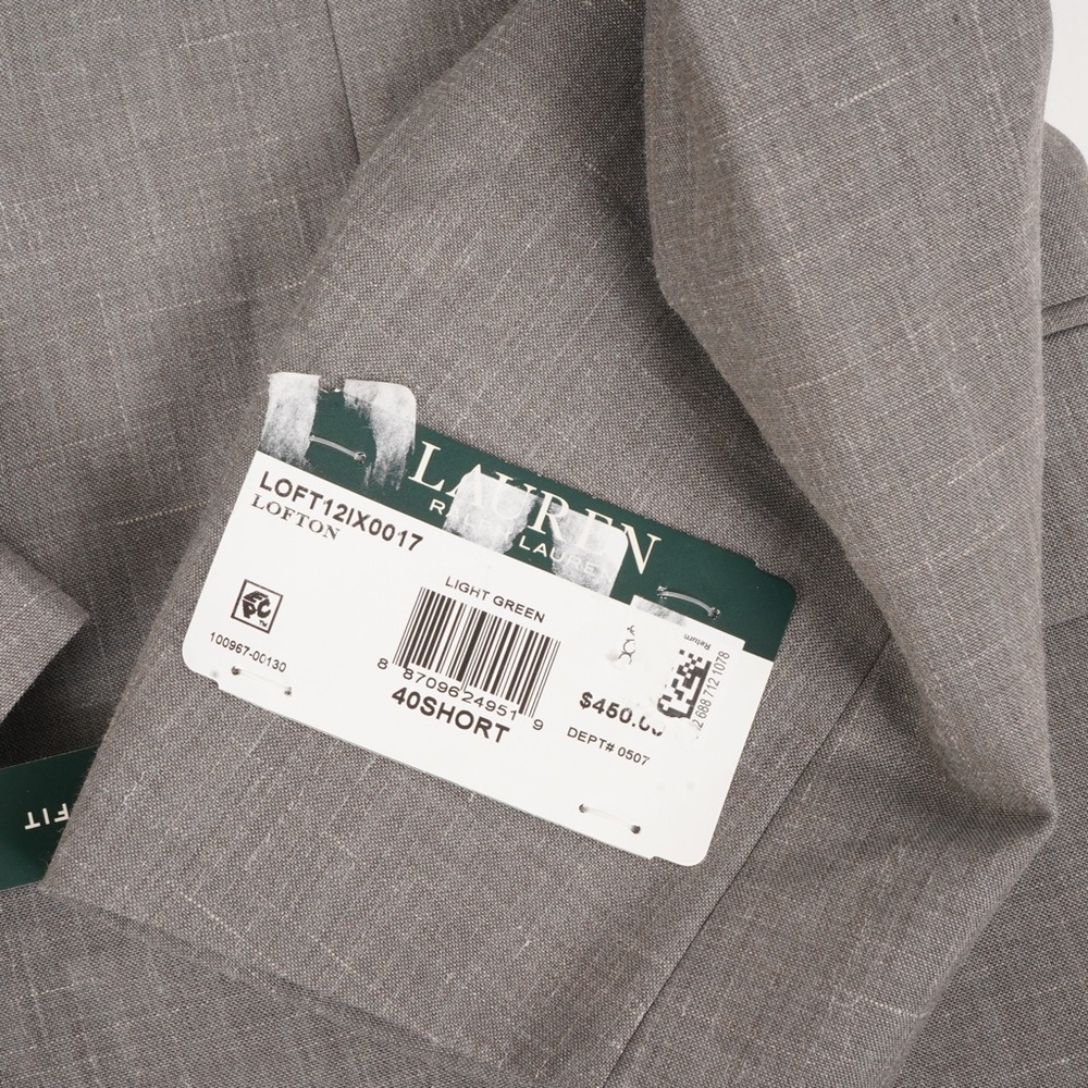 NWT $450 Lauren Ralph Lauren Grey Ultra Flex Suit Separates Blazer Size 40S - Picture 8 of 12